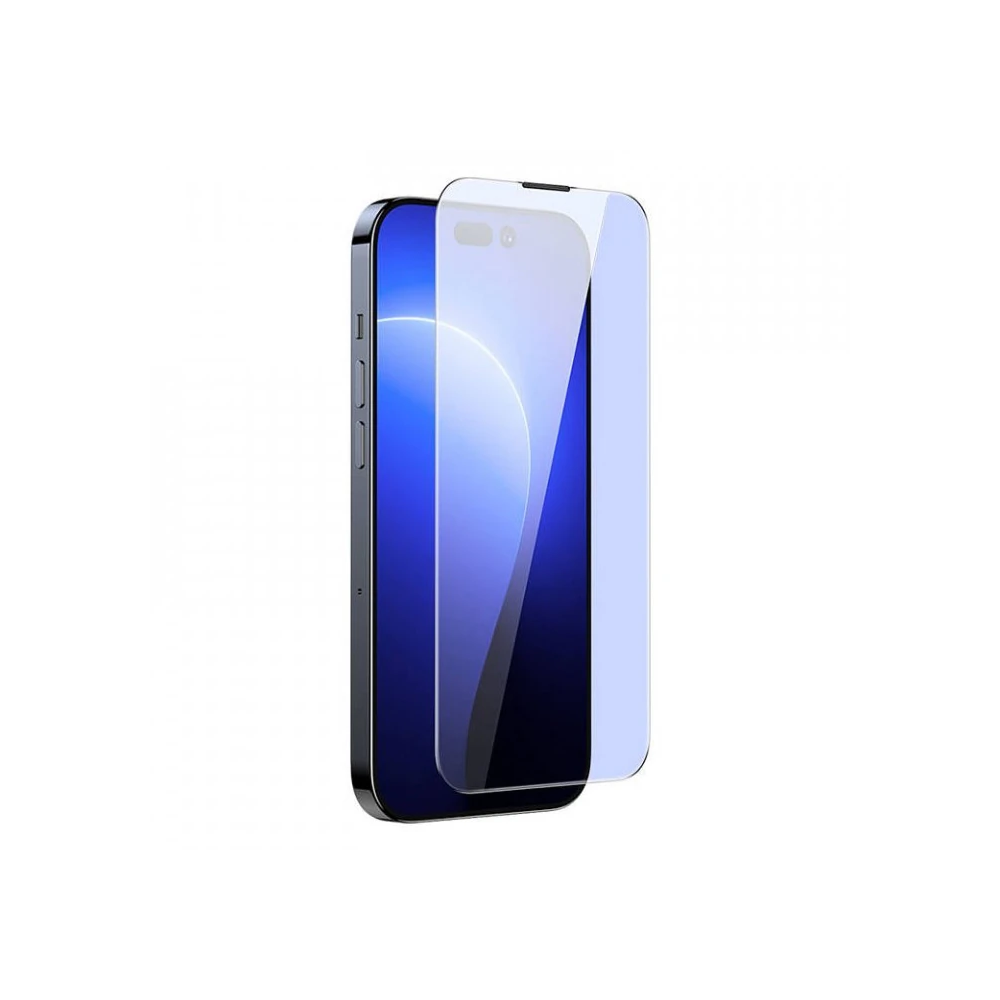Baseus Crystal 0.3mm Anti-Blue iPhone 14 Pro Full Tempered Ekran Koruy