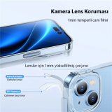 Baseus Simple Case iPhone 14 6.1 Kamera Korumalı İnce Silikon Şeffaf K