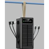 Güneş Panelli Powerbank LED Işıklı Taşınabilir Şarj Cihazı