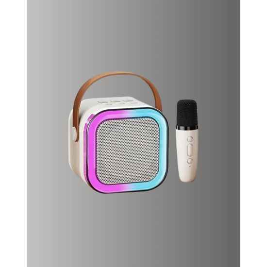 Karaoke Mikrofon Hoparlör Seti Bluetooth Kablosuz Taşınabilir