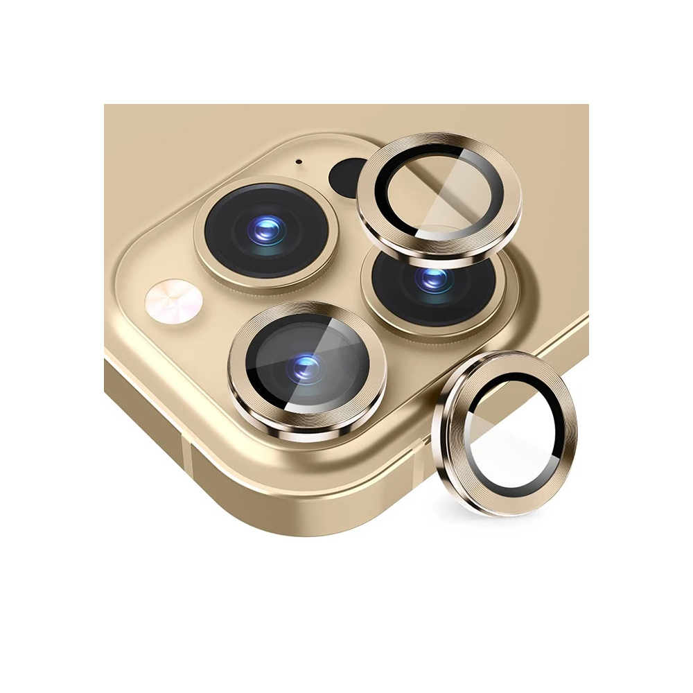 ALLY iPhone 14 Pro-14 Pro Max 3D Metal Çerçeveli Kamera Lens Koruyucu