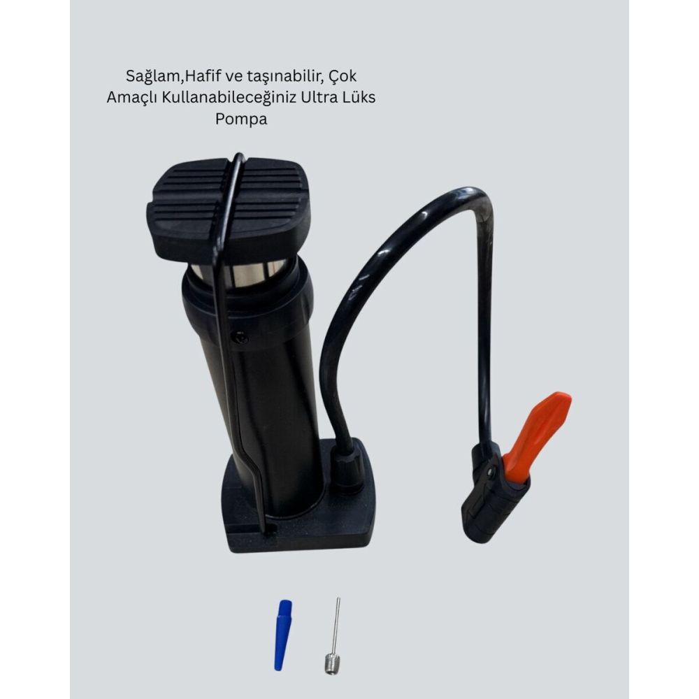 Manuel Ayak Pompası Extra Güçlü Lastik Şişirme Pompası