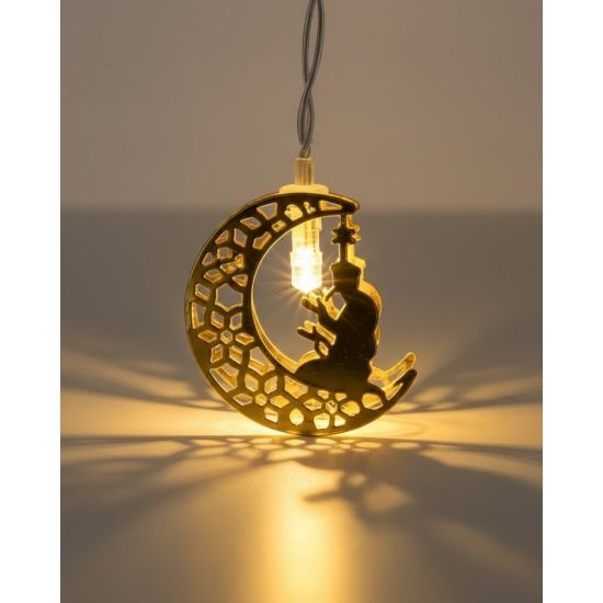 Ramazan Temalı Ay İçinde Secde Eden Adam LED Peri Işığı