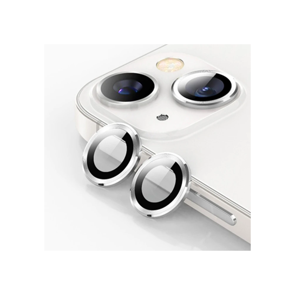 ALLY iPhone 14-14 Plus 3D Metal Çerçeveli Kamera Lens Koruyucu
