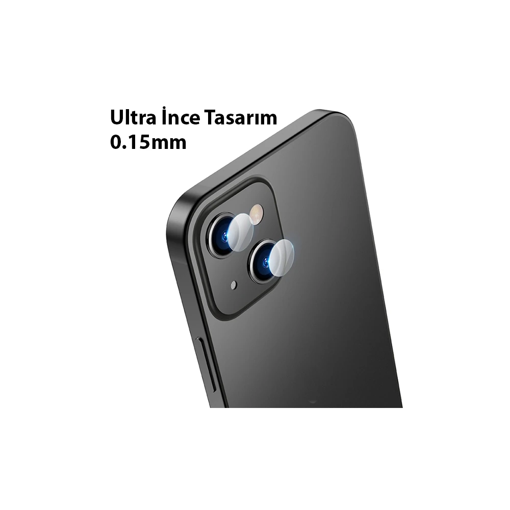 ALLY İPhone 14 Tempered Glass Cam Kamera Koruyucu