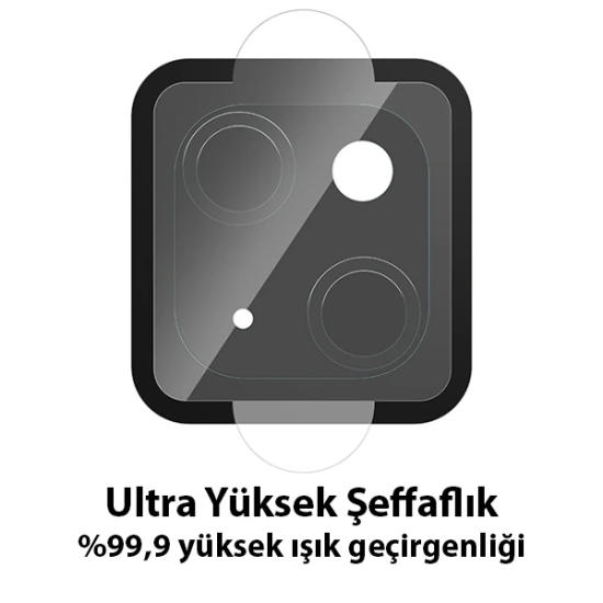 ALLY İPhone 14 Tempered Glass Cam Kamera Koruyucu