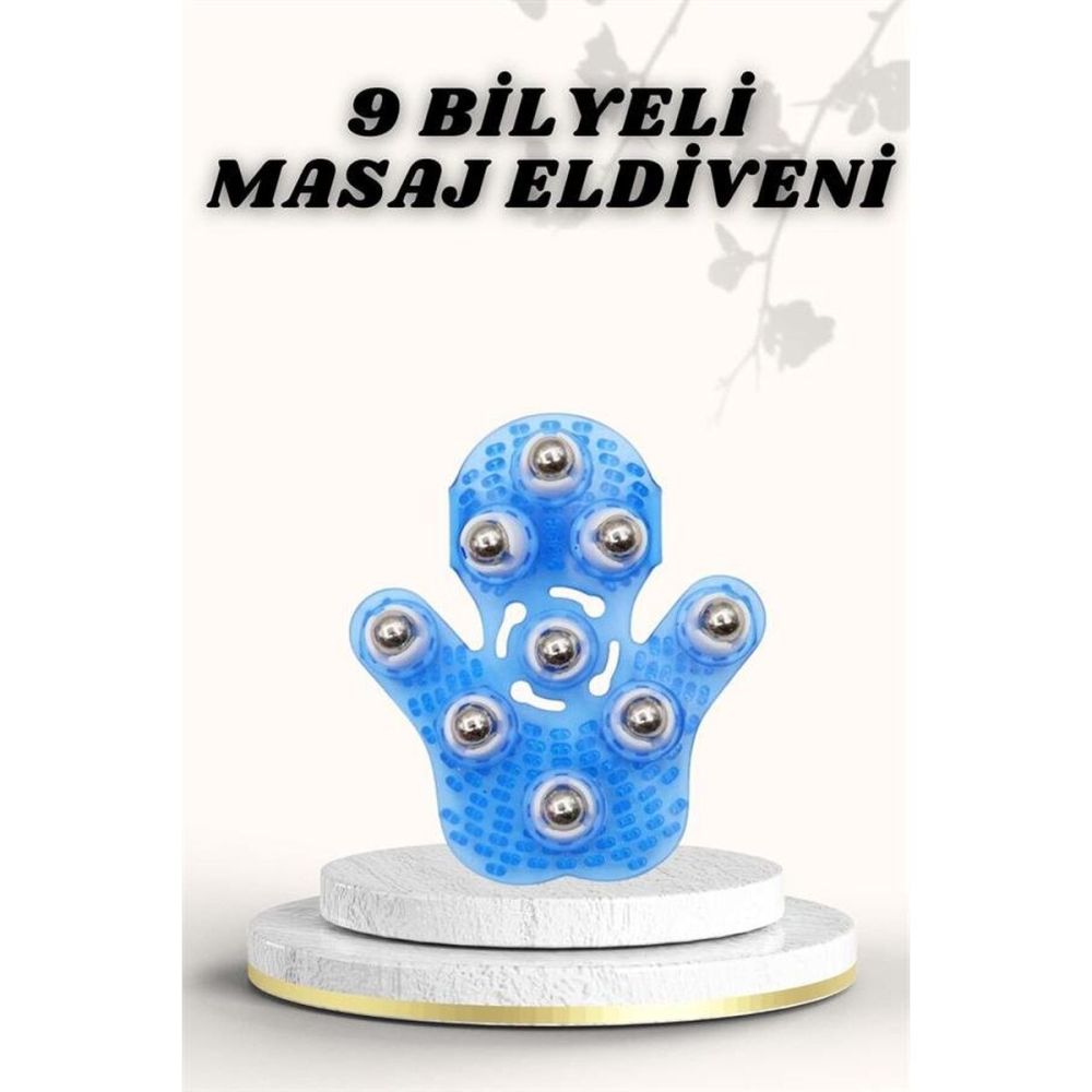 9 Bilyeli Masaj Eldiveni Giyilebilir Plastik Vücut Sıkılaştırıcı