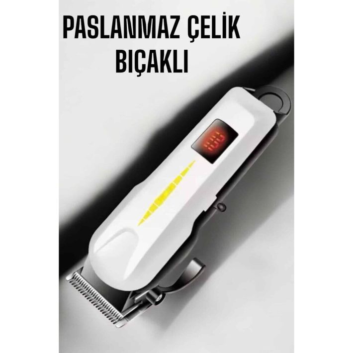 Tıraş Makinesi Profesyonel Saç Ve Sakal Kesme Milim Ayarlı Dijital Gös