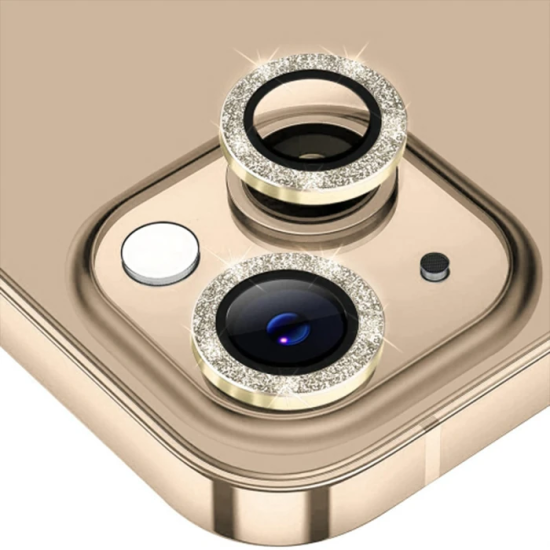 ALLY iPhone 14-14 Plus Diamond Taş İşlemeli Alüminyum Alaşımlı Kamera 