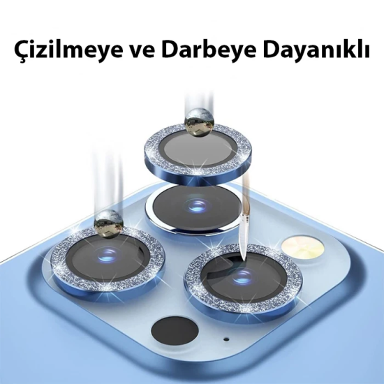 ALLY iPhone 14 Pro-14 Pro Max Diamond Taş İşlemeli Alüminyum Alaşımlı 