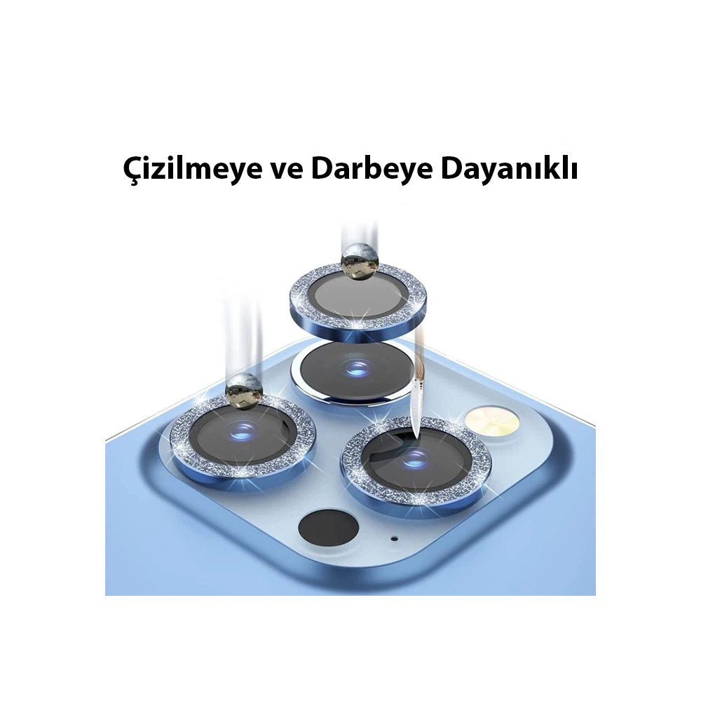 ALLY iPhone 14 Pro-14 Pro Max Diamond Taş İşlemeli Alüminyum Alaşımlı 