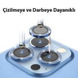 ALLY iPhone 14 Pro-14 Pro Max Diamond Taş İşlemeli Alüminyum Alaşımlı 