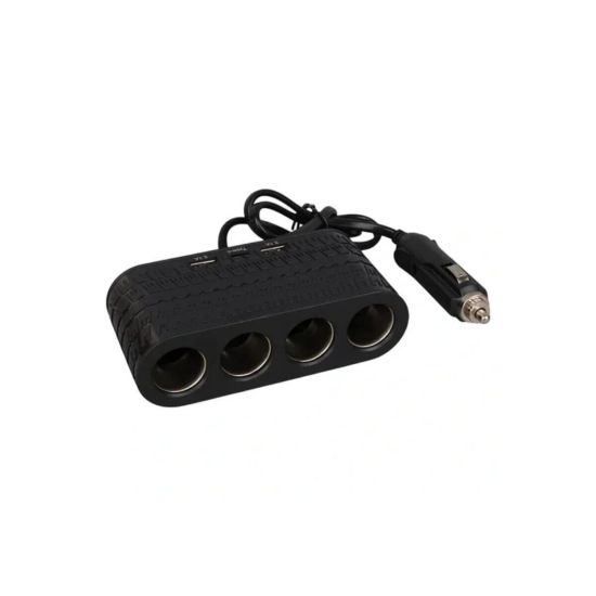4 Çakmak Girişli Araç Çoklayıcı Type C ve USB Destekli Güvenli Güç Dağ