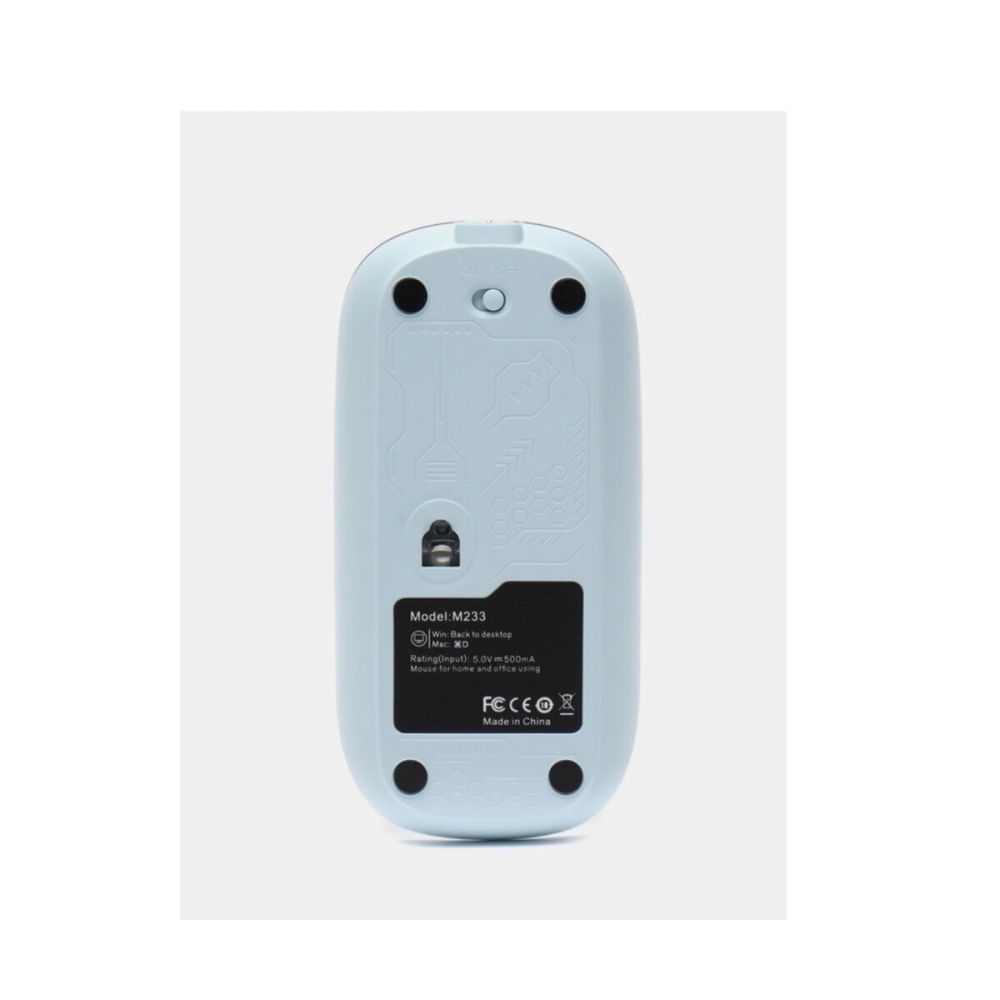 Bluetooth 5.2 ve 2.4G USB Kablosuz Mouse Pilli Mavi Tasarım