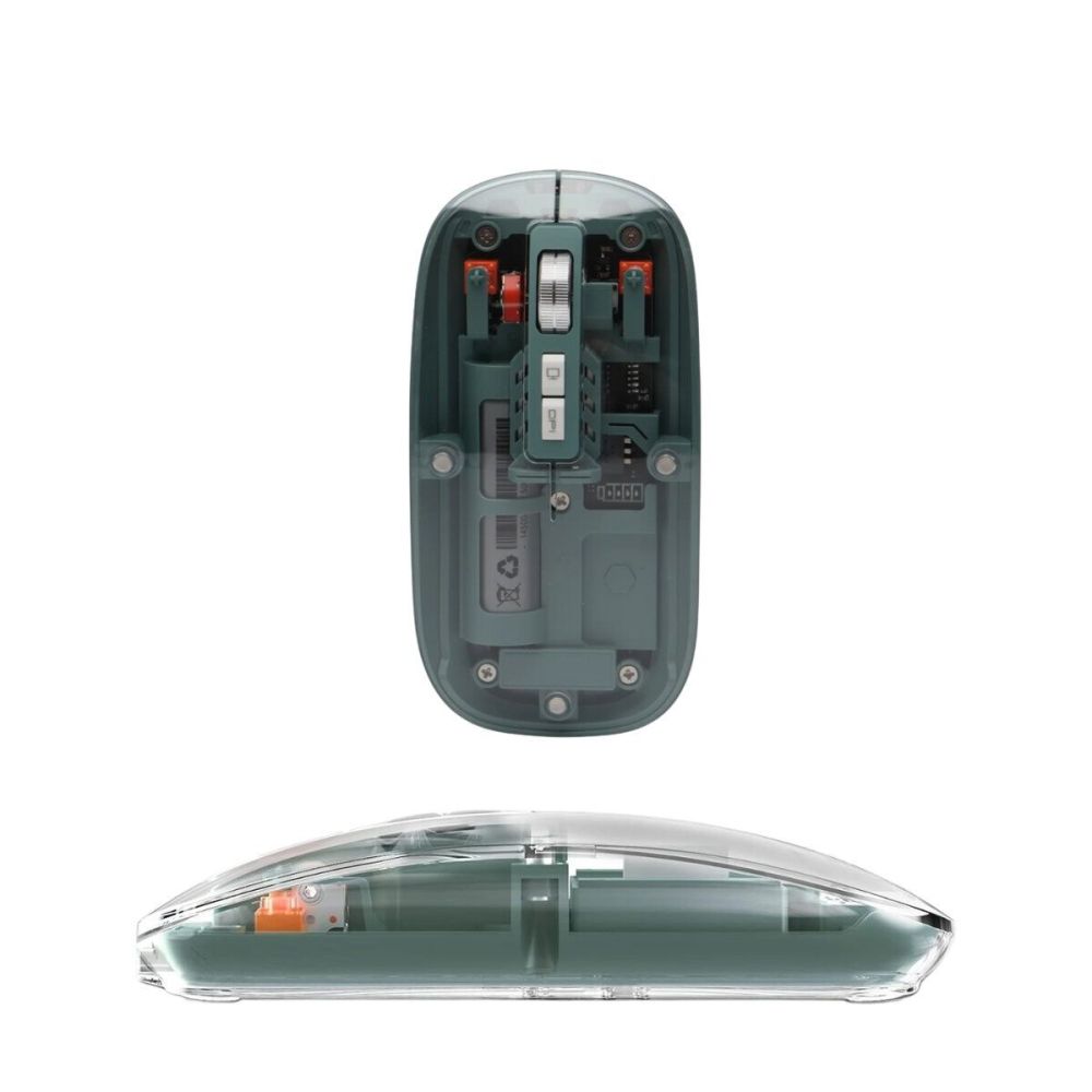 Bluetooth ve 2.4G USB Destekli Pilli Kablosuz Şeffaf Mouse