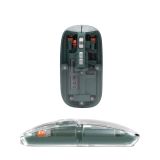Bluetooth ve 2.4G USB Destekli Pilli Kablosuz Şeffaf Mouse
