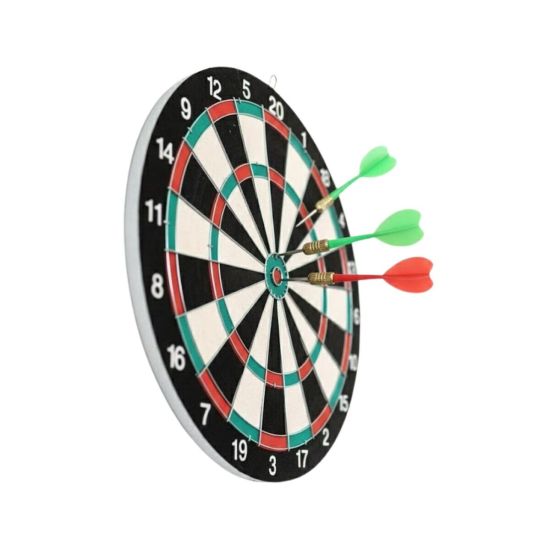 Kaliteli Ahşap 15 İnç Dart Tahtası Kolay Montajlı 4 Ok