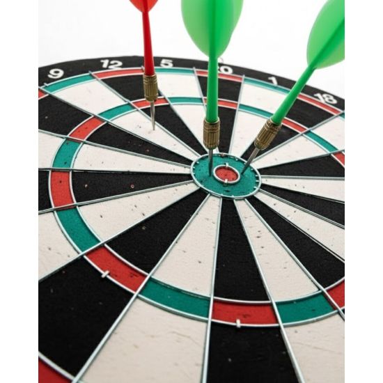 Kaliteli Ahşap 15 İnç Dart Tahtası Kolay Montajlı 4 Ok