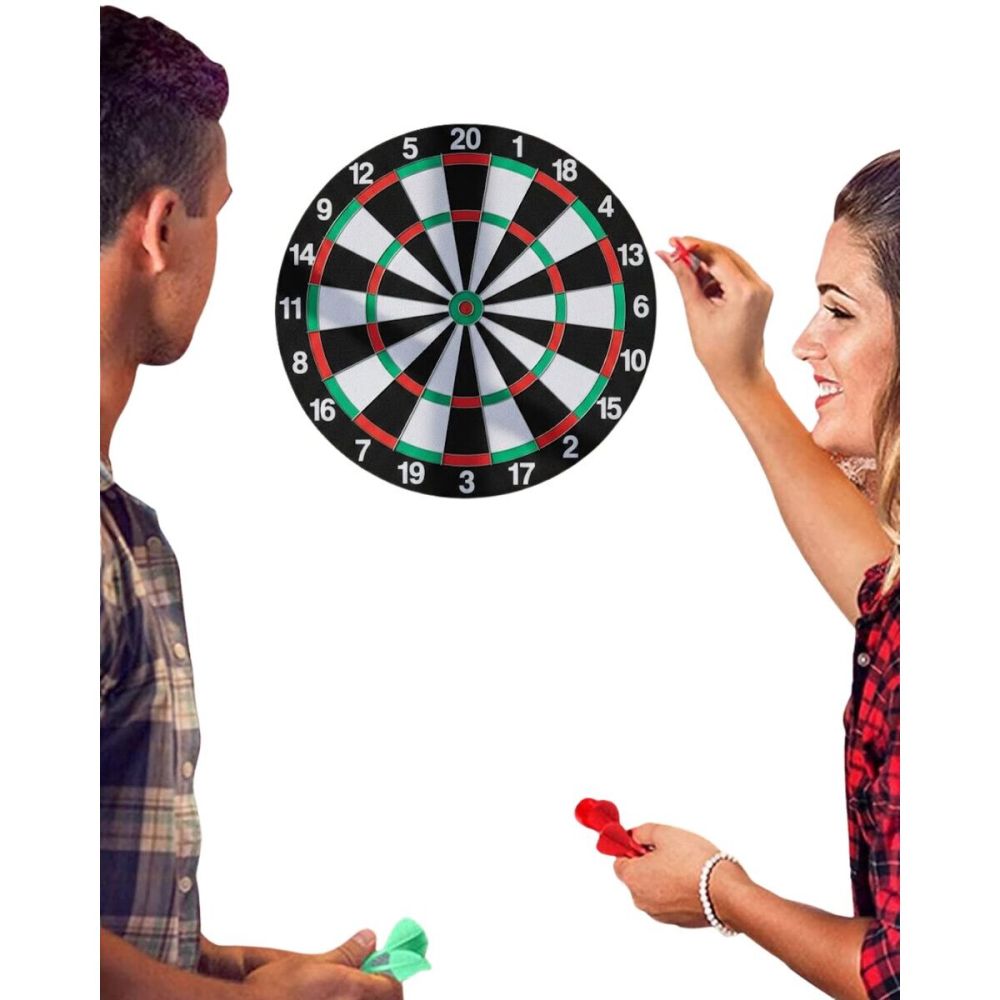 12 İnç Dart Tahtası 4 Adet Metal Uçlu Dart Oku Kolay Montajlı