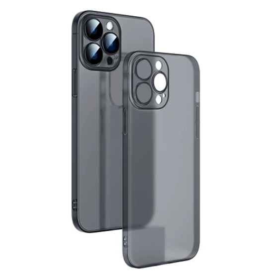 Ally iPhone 13 Pro Max 6.7inch Frosted Glass Şeffaf Kamera Korumalı Kı