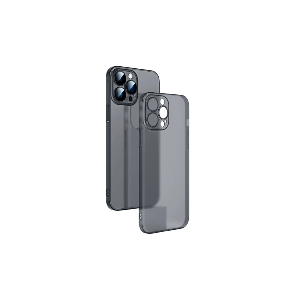 Ally iPhone 13 Pro Max 6.7inch Frosted Glass Şeffaf Kamera Korumalı Kı
