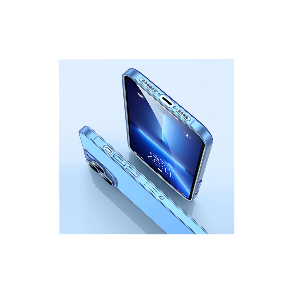 Ally iPhone 13 Pro Max 6.7inch Frosted Glass Şeffaf Kamera Korumalı Kı