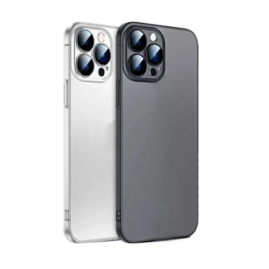 Ally iPhone 13 Pro Max 6.7inch Frosted Glass Şeffaf Kamera Korumalı Kı