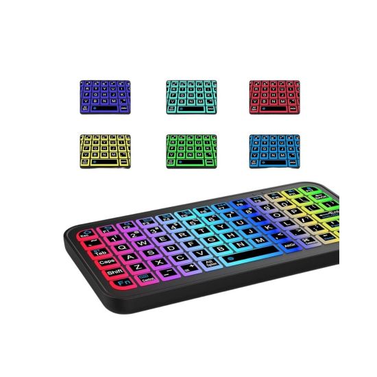 Bluetooth 5.2 Destekli Kablosuz Mini RGB Klavye Ultra İnce