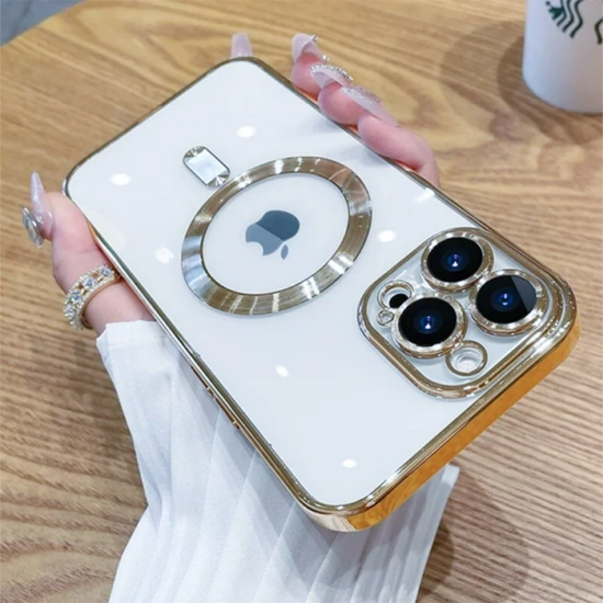 ALLY iPhone 14 Pro 6.1inç Renkli Kenar Lazer Çerçeveli Magsafe Uyumlu 