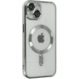 ALLY iPhone 14 6.1inç Renkli Kenar Lazer Çerçeveli Magsafe Uyumlu Sili