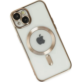 ALLY iPhone 14 6.1inç Renkli Kenar Lazer Çerçeveli Magsafe Uyumlu Sili