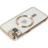 ALLY iPhone 14 6.1inç Renkli Kenar Lazer Çerçeveli Magsafe Uyumlu Sili