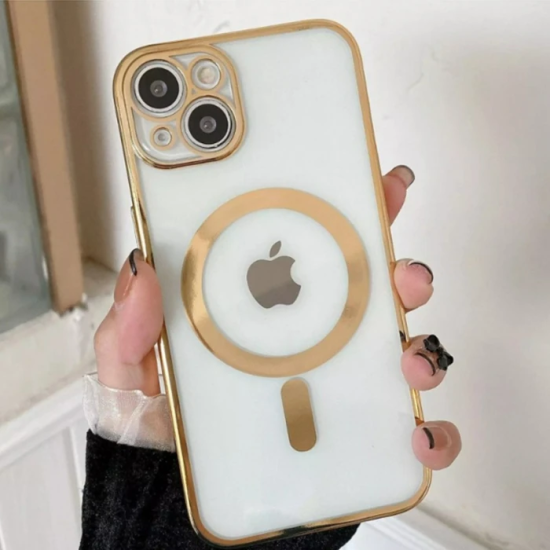ALLY iPhone 14 6.1inç Renkli Kenar Lazer Çerçeveli Magsafe Uyumlu Sili