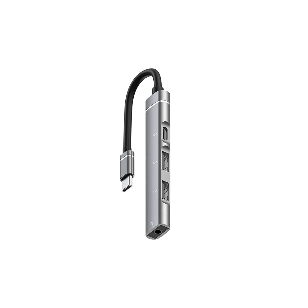 ALLY 4in1 Type-C+3.5mm+USB Girişli Çoğaltıcı Adaptör Çevirici Hub