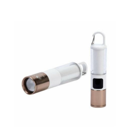 Çok Amaçlı Kamp Feneri USB Şarjlı Çift Işık Kaynaklı Güç Ekranlı LED A