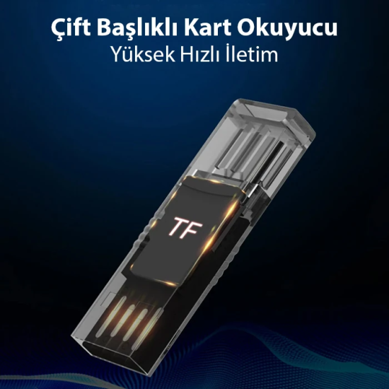 ALLY Type-c Usb C Micro TF Kart Okuyucu - Telefon Tablet Pc-Laptop Bel