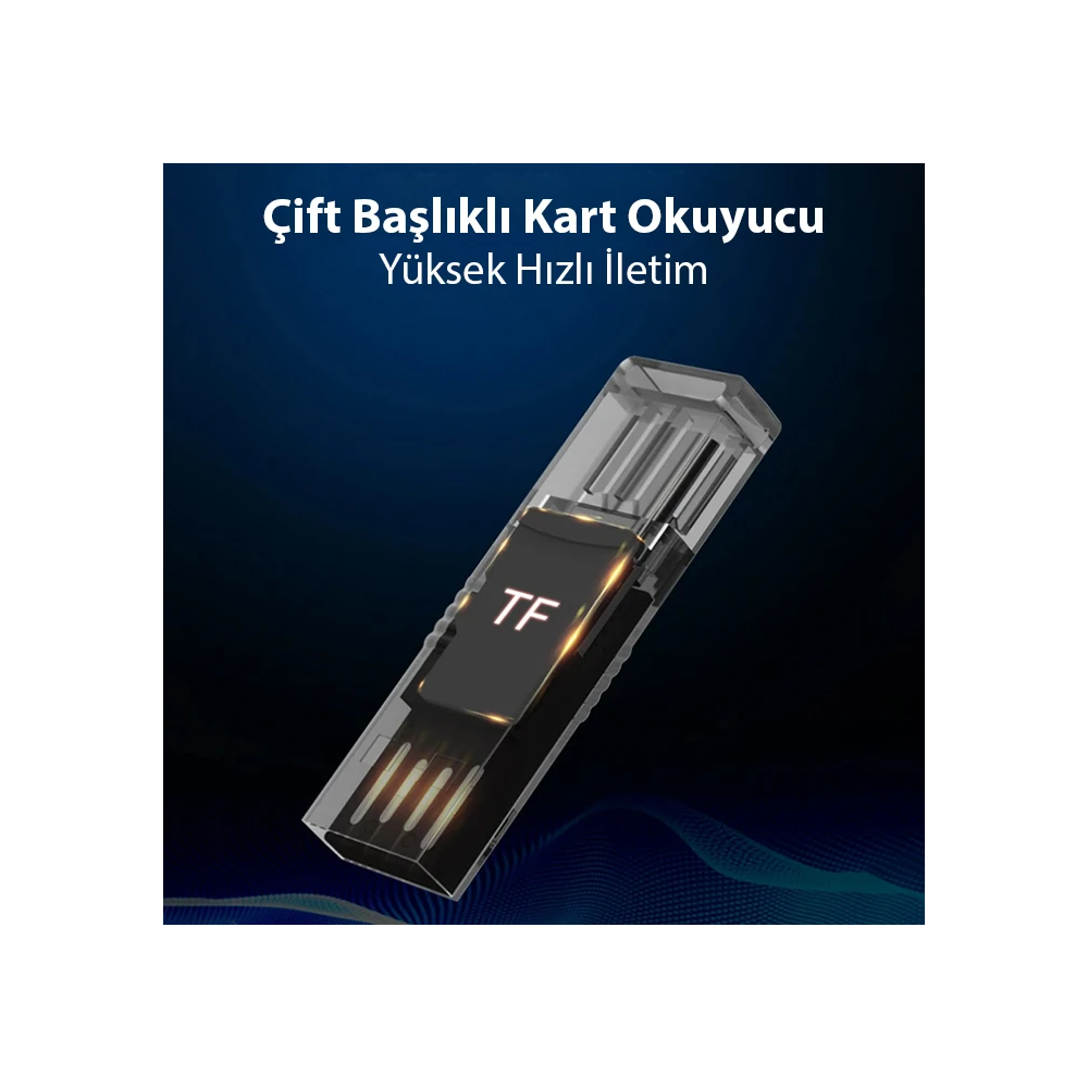 ALLY Type-c Usb C Micro TF Kart Okuyucu - Telefon Tablet Pc-Laptop Bel