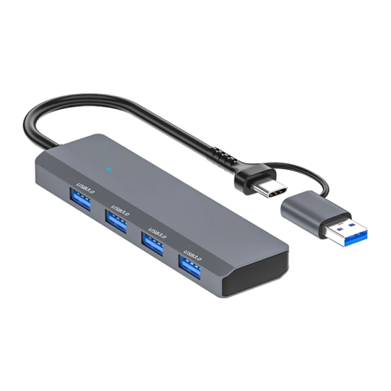ALLY ADS-305D 4in1 USB/Type-C to 4X USB3.0 HUB Çoğaltıcı Çevirici Dönü