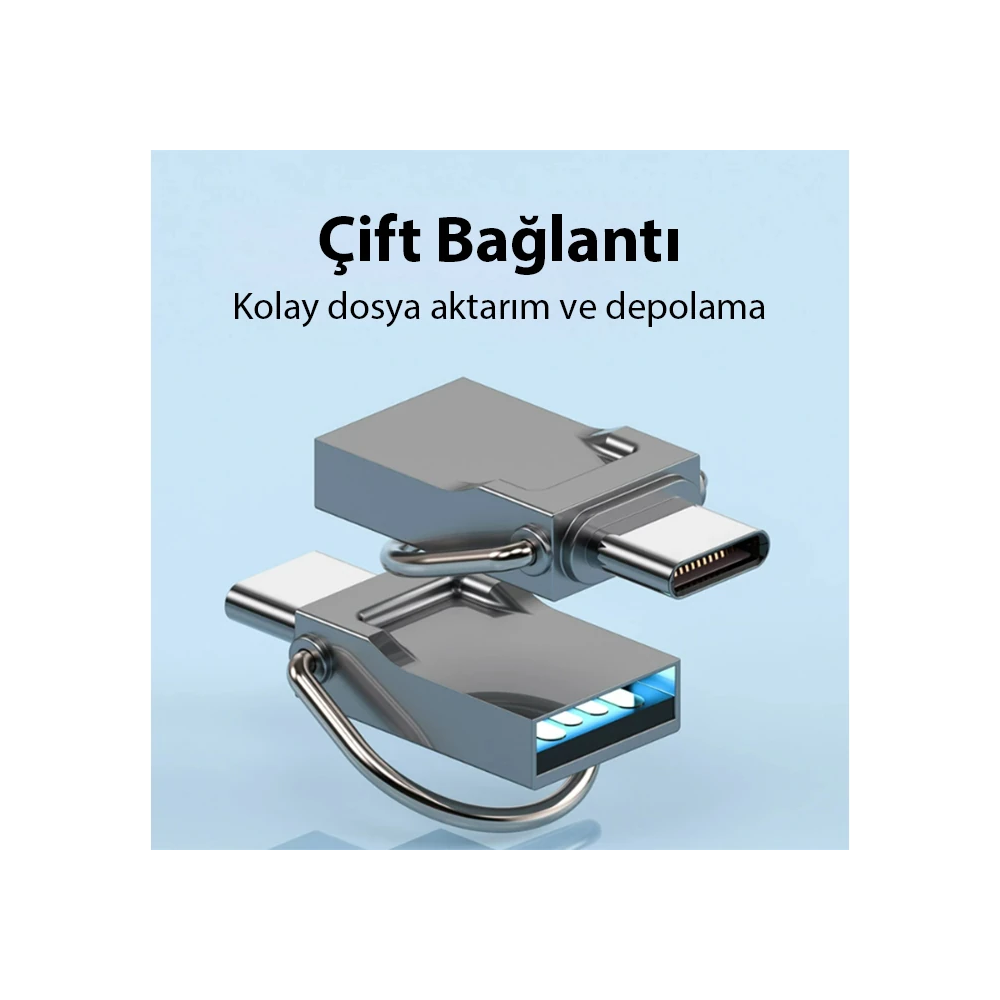 ALLY 64GB Type-c Usb Otg Flash Bellek - USB 2.0 100MB/S Flash Disk
