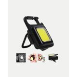 Şarjlı COB LED Anahtarlık Fener – 4 Modlu Manyetik ve Katlanabilir Sta