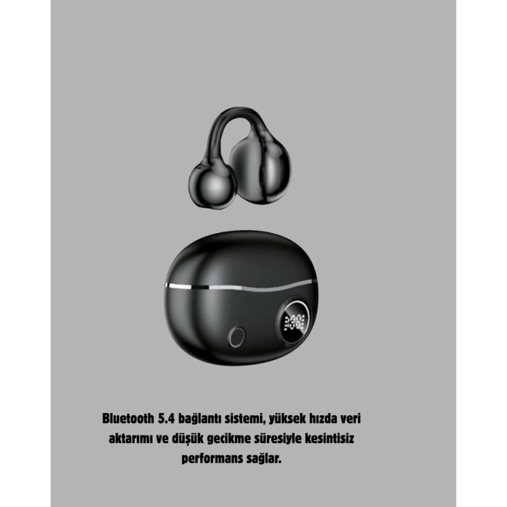 Kablosuz Açık Kulak Kulaklık Bluetooth 5.4 Type-C Hızlı Şarj 30 Saat