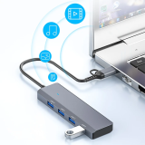 ALLY ADS-305D 4in1 USB/Type-C to 4X USB3.0 HUB Çoğaltıcı Çevirici Dönü