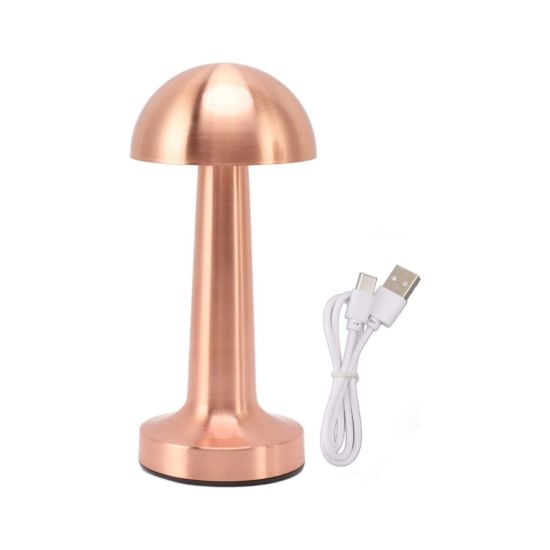 Şarjlı Mantar Masa Lambası 3 Seviyeli Dokunmatik LED USB Şarj Özellikl