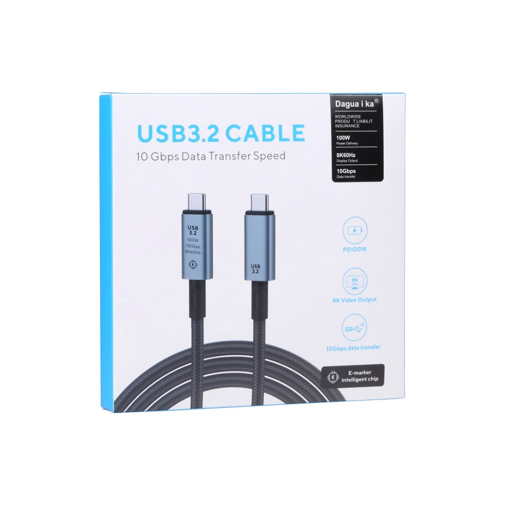 Ally USB 3.2 100W Type-C to Type-C 8K Görüntü-Data ve Ultra Hızlı Şarj