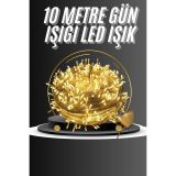 10 Metre Günışığı Led Işık Fişli Dekoratif Sarı Ton Aydınlatma 3 Modlu
