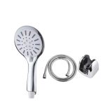 Krem Duş Başlığı Seti 4 Kademeli El Duşu Spiral Hortumlu Banyo Seti