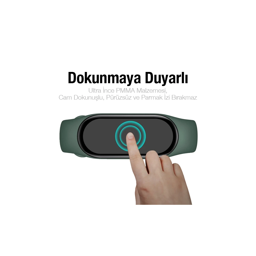 Xiaomi Mi Band 7 3D Full Kaplama Ekran Koruyucu PET+PMMA