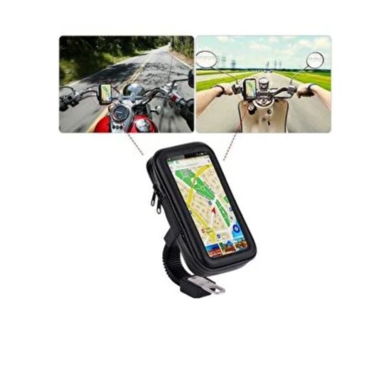 Su Geçirmez Motosiklet Bisiklet Telefon Tutucu 360 Derece Döner Gidon 
