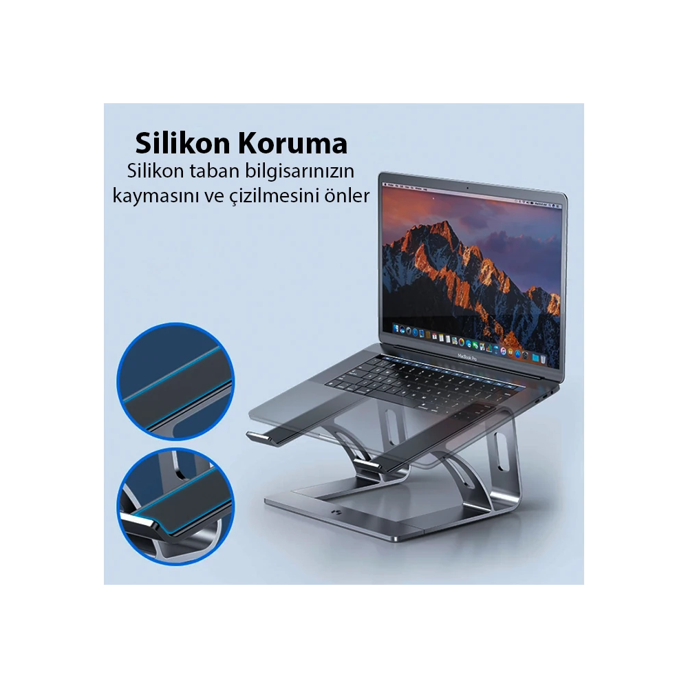 ALLY MC LS653 Premium Ergonomik Alüminyum Laptop-Bilgisayar Standı