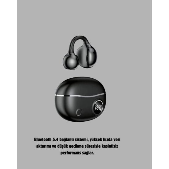 Açık Kulak Bluetooth Kulaklık 5.4 APTX Destekli Ergonomik Tasarım